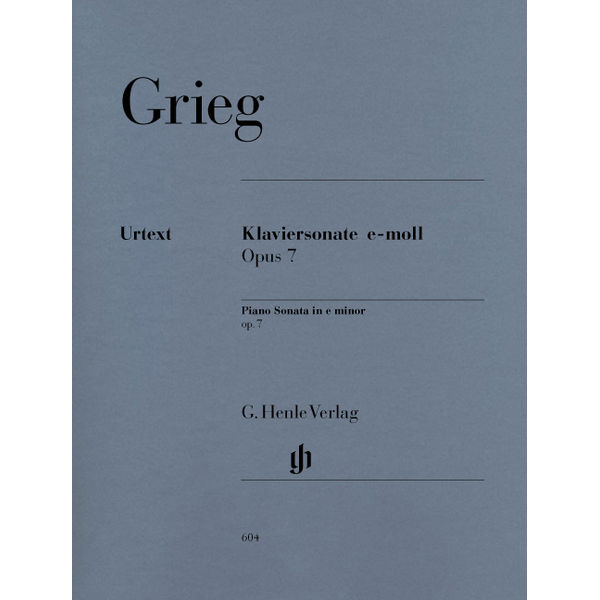 Piano Sonata e minor op. 7, Edvard Grieg - Piano solo