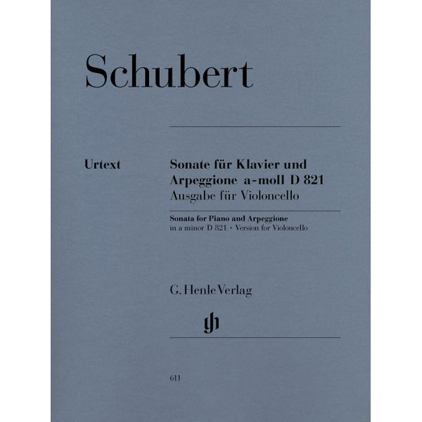 Sonata for Piano and Arpeggione a minor D 821 (op. post.) (Version for Violoncello), Franz Schubert - Violoncello and Piano