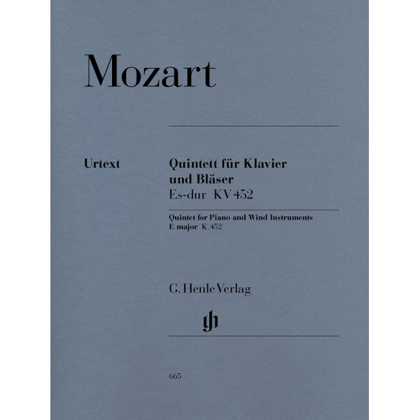 Quintet E flat major K. 452 for Piano, Oboe, Clarinet, Horn and Bassoon, Wolfgang Amadeus Mozart - Chamber Music with Wind Instruments