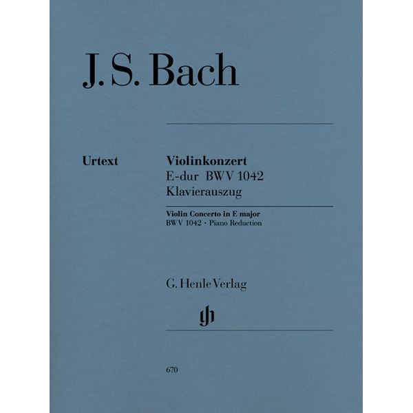 Concerto for Violin and Orchestra E major BWV 1042, Johann Sebastian Bach - Violin and Piano