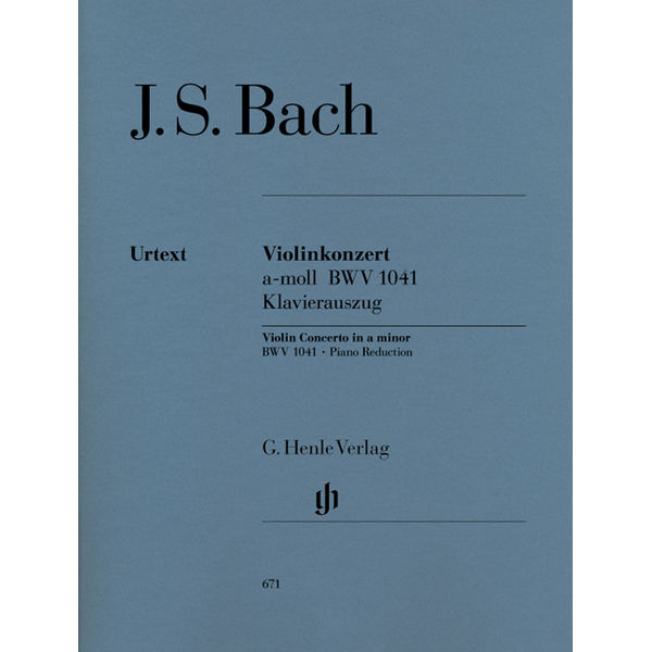 Concerto for Violin and Orchestra a minor BWV 1041, Johann Sebastian Bach - Violin and Piano