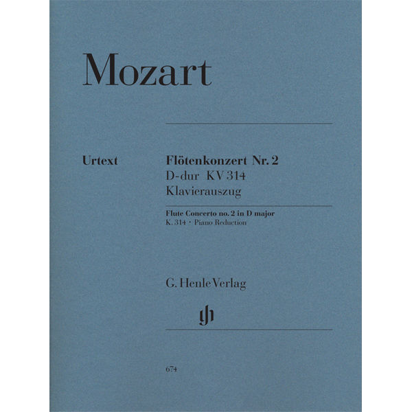 Concerto for Flute and Orchestra D major K. 314, Wolfgang Amadeus Mozart - Flute and Piano