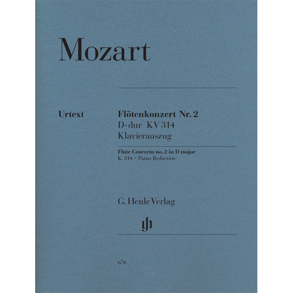 Concerto for Flute and Orchestra D major K. 314, Wolfgang Amadeus Mozart - Flute and Piano