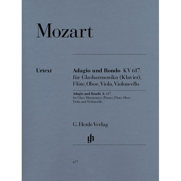 Adagio und Rondo K. 617 for glass harmonica (Piano), Flute, Oboe, Viola and Violoncello, Wolfgang Amadeus Mozart - Piano Quintet