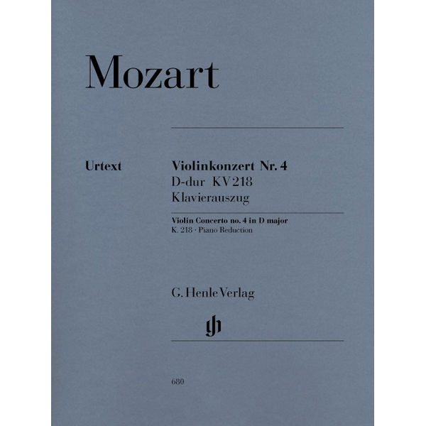 Violin Concerto no. 4 in D major K. 218 (Piano reduction) , Wolfgang Amadeus Mozart - Violin and Piano