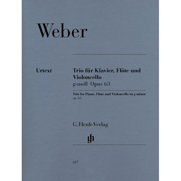 Trio g minor op. 63 for Piano, Flute and Violoncello, Carl Maria von Weber - Chamber Music with Wind Instruments