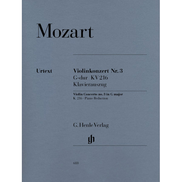 Violin Concerto no. 3 G major K. 216, Wolfgang Amadeus Mozart - Violin and Piano