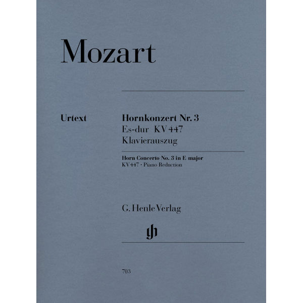 Concerto for Horn and Orchestra No. 3 E flat major K. 447 (with parts in E flat and F), Wolfgang Amadeus Mozart - Horn and Piano