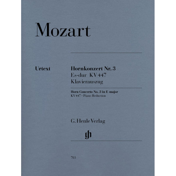Concerto for Horn and Orchestra No. 3 E flat major K. 447 (with parts in E flat and F), Wolfgang Amadeus Mozart - Horn and Piano