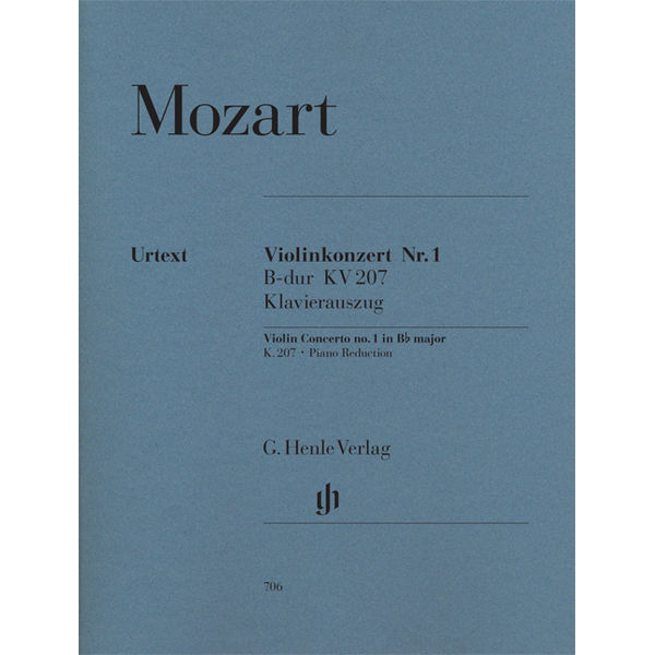Violin Concerto no. 1 B flat major  K. 207, Wolfgang Amadeus Mozart - Violin and Piano