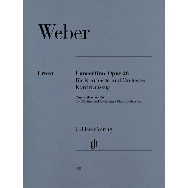 Concertino op. 26 for Clarinet and Orchestra, Carl Maria von Weber - Clarinet and Piano