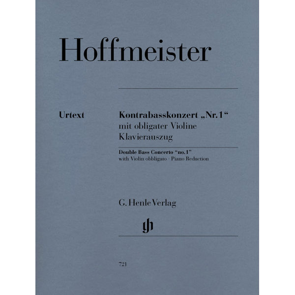 Concerto No. 1 for Double Bass and Orchestra (with Violin obbligato), Franz Anton Hoffmeister - Double Bass and Piano