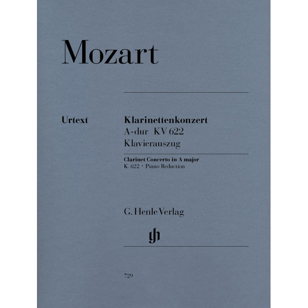 Clarinet Concerto A major K. 622, Wolfgang Amadeus Mozart - Clarinet and Piano