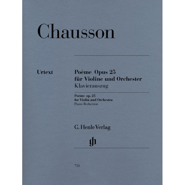 Poeme op. 25 for Violin and Orchestra (Piano reduction) , Ernest Chausson - Violin and Piano