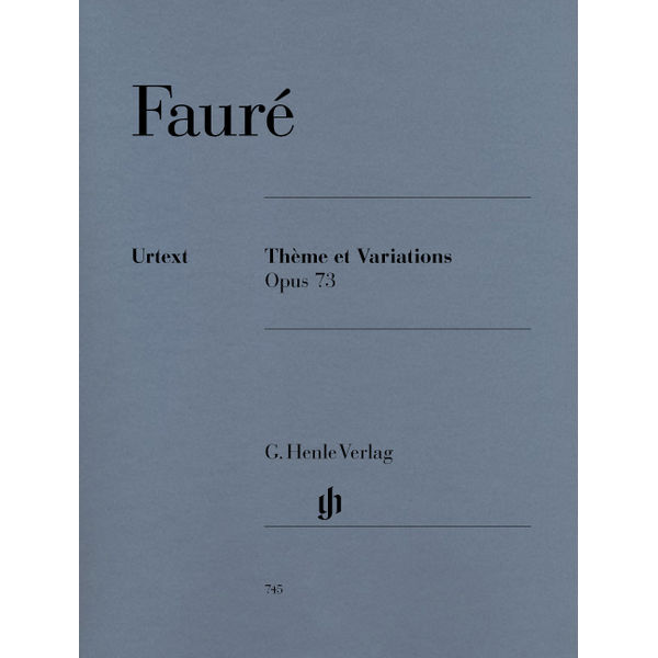 Theme et Variations op. 73 for Piano, Faure, Gabriel - Piano solo