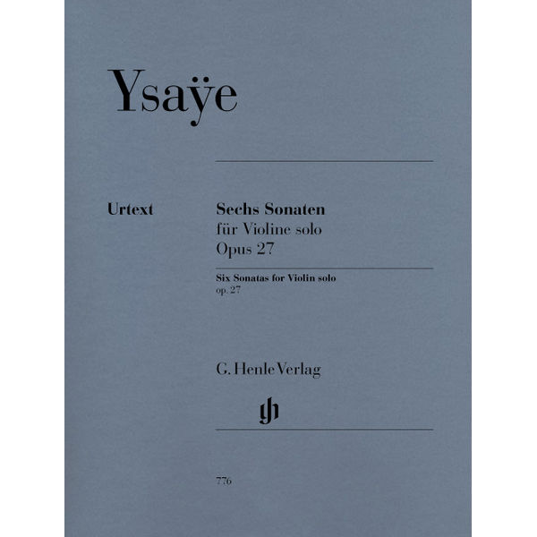 Six Sonatas for Violin solo op. 27, Ysaÿ Eugene e - Violin solo