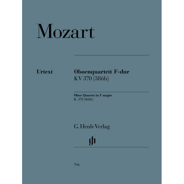 Oboe Quartet in F major K. 370 (368b), Wolfgang Amadeus Mozart - Oboe, Violin, Viola, Violoncello