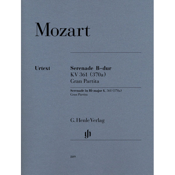 Gran Partita in Bb major K. 361, Wolfgang Amadeus Mozart - 2 Oboes, 2 Clarinets, 2 Basset Clarinets, 4 Horns, 2 Bassoons and Double Bass