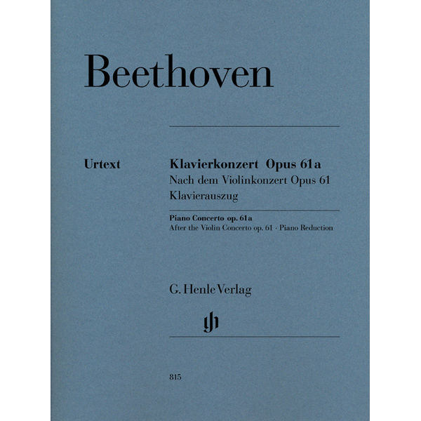 Piano Concerto D major op.61a after the Violin Concerto op. 61, Ludwig van Beethoven - 2 Pianos, 4-hands