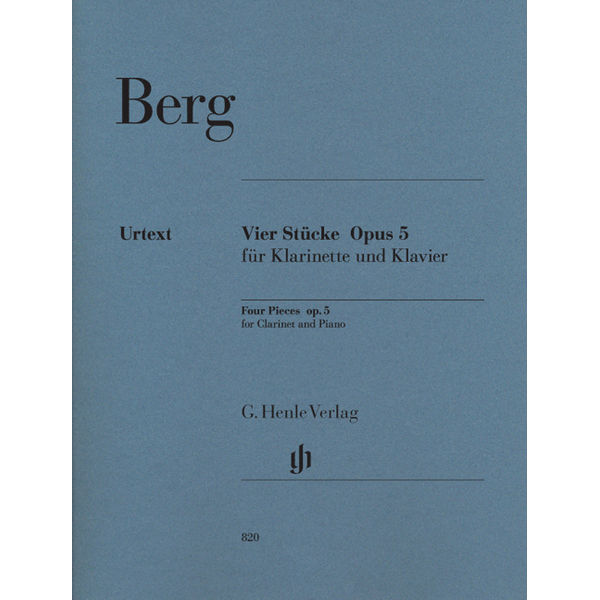 Four Pieces for Clarinet and Piano op. 5, Alban Berg - Clarinet and Piano