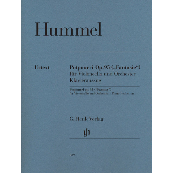 Potpourri (Fantasie) op. 95 for Violoncello and Orchestra, Johann Nepomuk Hummel - Piano reduction