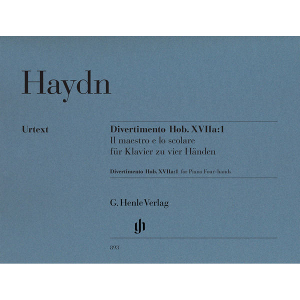 Divertimento in F major Hob. XVIIa:1 Il Maestro e lo Scolare, Joseph Haydn - Piano 4-hands