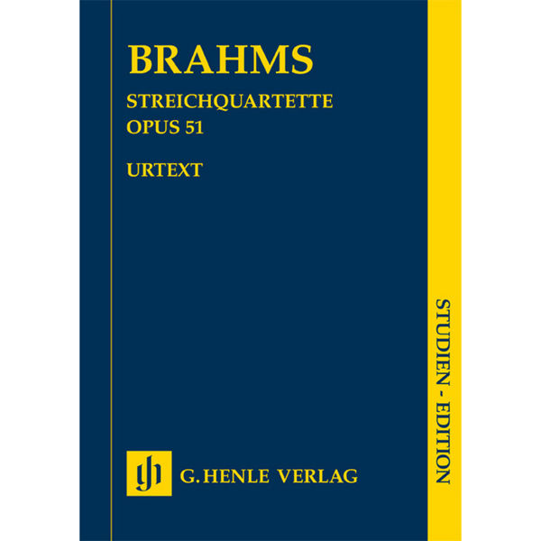 String Quartets in c minor and a minor op. 51, Johannes Brahms - String quartet, Study Score