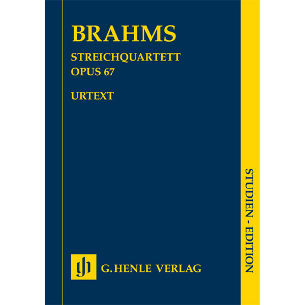 String Quartet Bb major op. 67, Johannes Brahms - String quartet, Study Score
