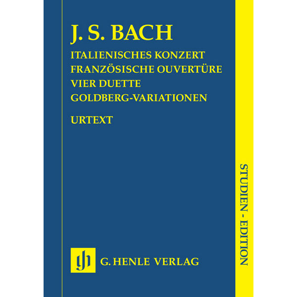 Italian Concerto, French Overture, Four Duets, Goldberg Variations, Johann Sebastian Bach - Piano solo, Study Score