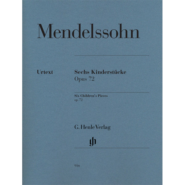 Six Children's Pieces op. 72, Mendelssohn  Felix  Bartholdy - Piano solo