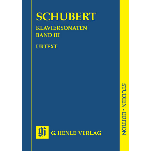 Piano Sonatas, Volume III (Early and Unfinished Sonatas) , Franz Schubert - Piano solo, Study Score