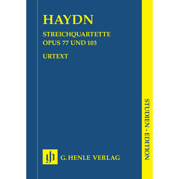String Quartets Book XI op. 77 and op. 103, Joseph Haydn - String Quartet, Study Score