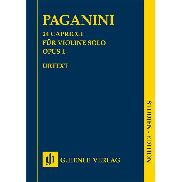 24 Capricci for Violin solo op. 1, Nicolo Paganini - Violin Solo, Study Score