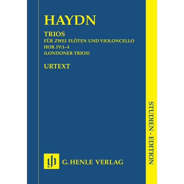 Trios for two Flutes and Violoncello Hob. IV:14 (London Trios), Joseph Haydn - zwei Flöten and Violoncello, Study Score