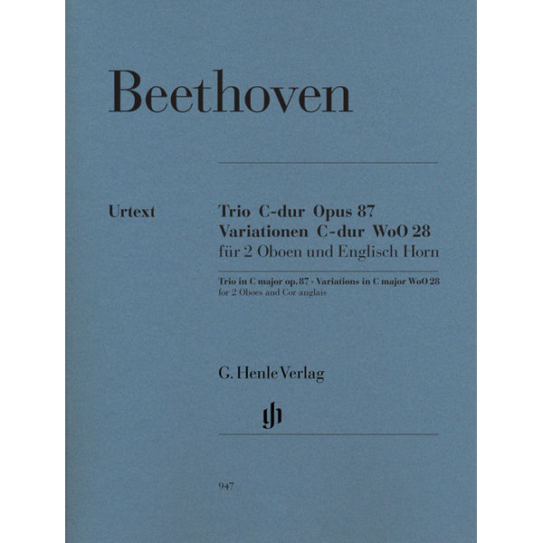 Trio in C major op. 87  Variations in C major WoO 28, Ludwig van  Beethoven - for 2 Oboes and English Horn