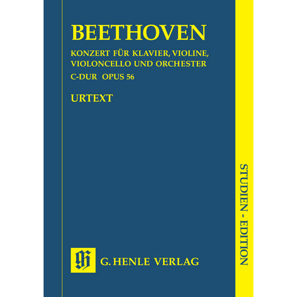 Concerto C major op. 56 for Piano, Violin, Violoncello and Orchestra [Triple Concerto], Ludwig van Beethoven - Piano Trio, Study Score