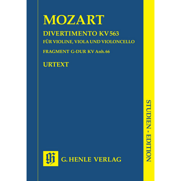 String Trio E flat major K. 563, Wolfgang Amadeus Mozart - String Duo, String Trio, Study Score