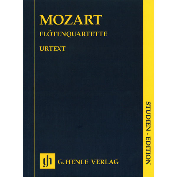 Flute Quartets for Flute, Violin, Viola and Violoncello, Wolfgang Amadeus Mozart - Chamber Music with Wind Instruments, Study Score