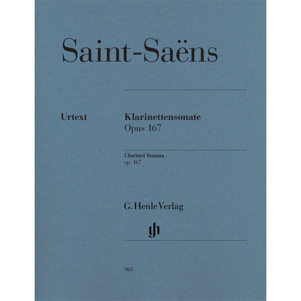 Clarinet Sonata op. 167, Saint-Saëns Camille - Clarinet, Piano