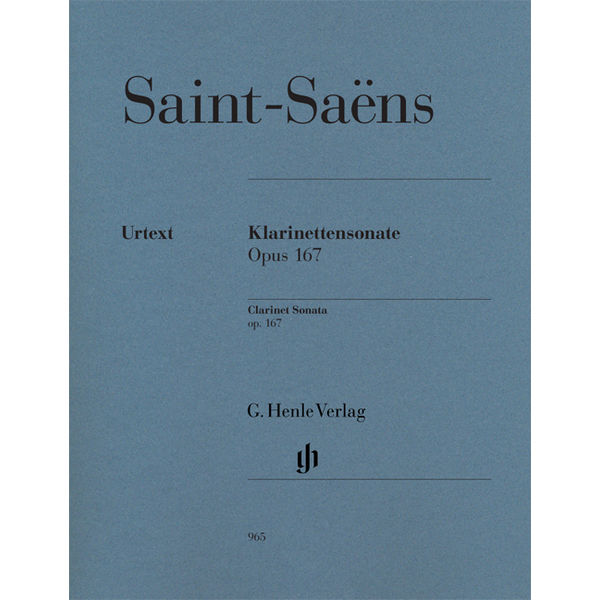 Clarinet Sonata op. 167, Saint-Saëns Camille - Clarinet, Piano