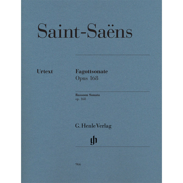 Bassoon Sonata op. 168, Saint-Saë Camille  ns - Bassoon, Piano