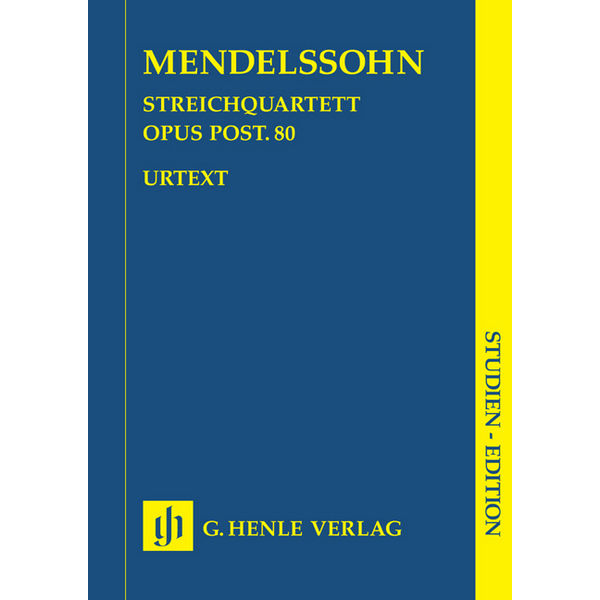 String Quartet f minor op. post. 80, Mendelssohn  Felix Bartholdy - String Quartet, Study Score