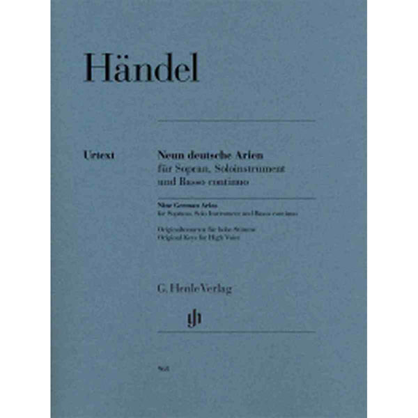 Nine German Arias for Soprano, Solo Instrument and Basso Continuo, Handel