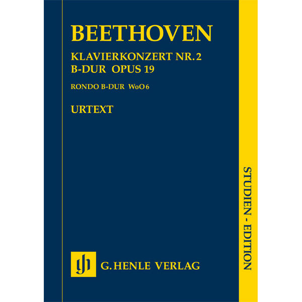 Concerto for Piano and Orchestra No. 2 B flat major op. 19, Ludwig van Beethoven - Two Pianos, 4-hands, Study Score