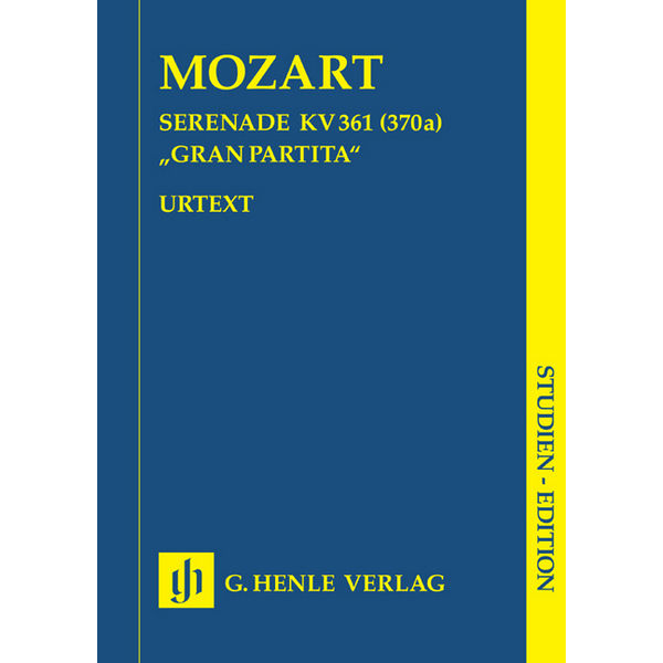 Gran Partita in Bb major K. 361, Wolfgang Amadeus Mozart - 2 Oboes, 2 Clarinets, 2 Basset Clarinets, 4 Horns, 2 Bassoons and Double Bass, Study Score
