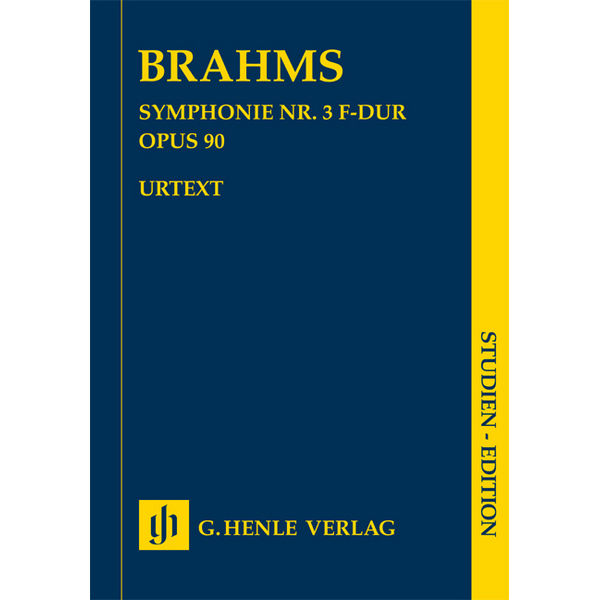 Symphony no. 3 in F major op. 90, Johannes Brahms - Orchestra, Study Score