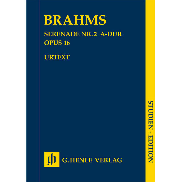 Serenade no. 2 in A major op. 16, Johannes Brahms - Orchestra, Study Score