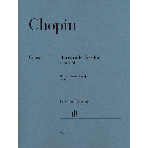 Barcarolle in F sharp major op. 60, Frederic Chopin - Piano solo
