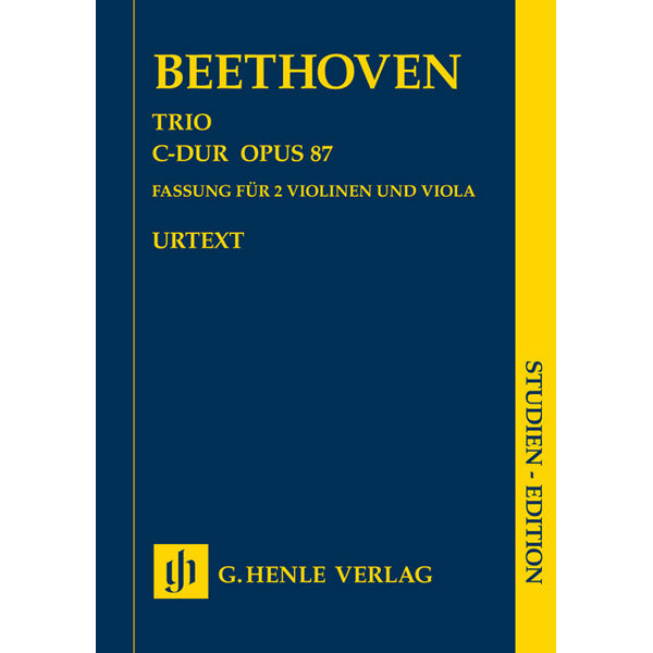Trio in C major op. 87, Ludwig van  Beethoven - Violins and Viola, Study Score