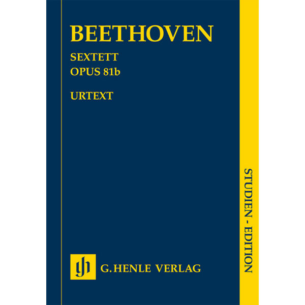 Sextet in E flat major op. 81b, Ludwig van Beethoven - Horn, Violoncello, Contrabass, Study Score